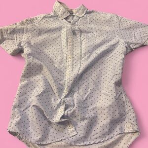 Men's White Polka Dot Shirt